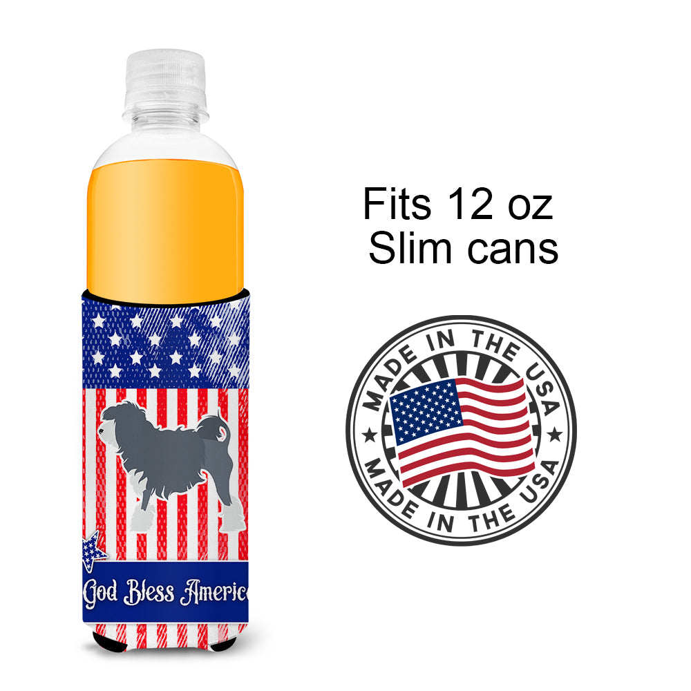 USA Patriotic Lowchen  Ultra Hugger for slim cans BB3335MUK
