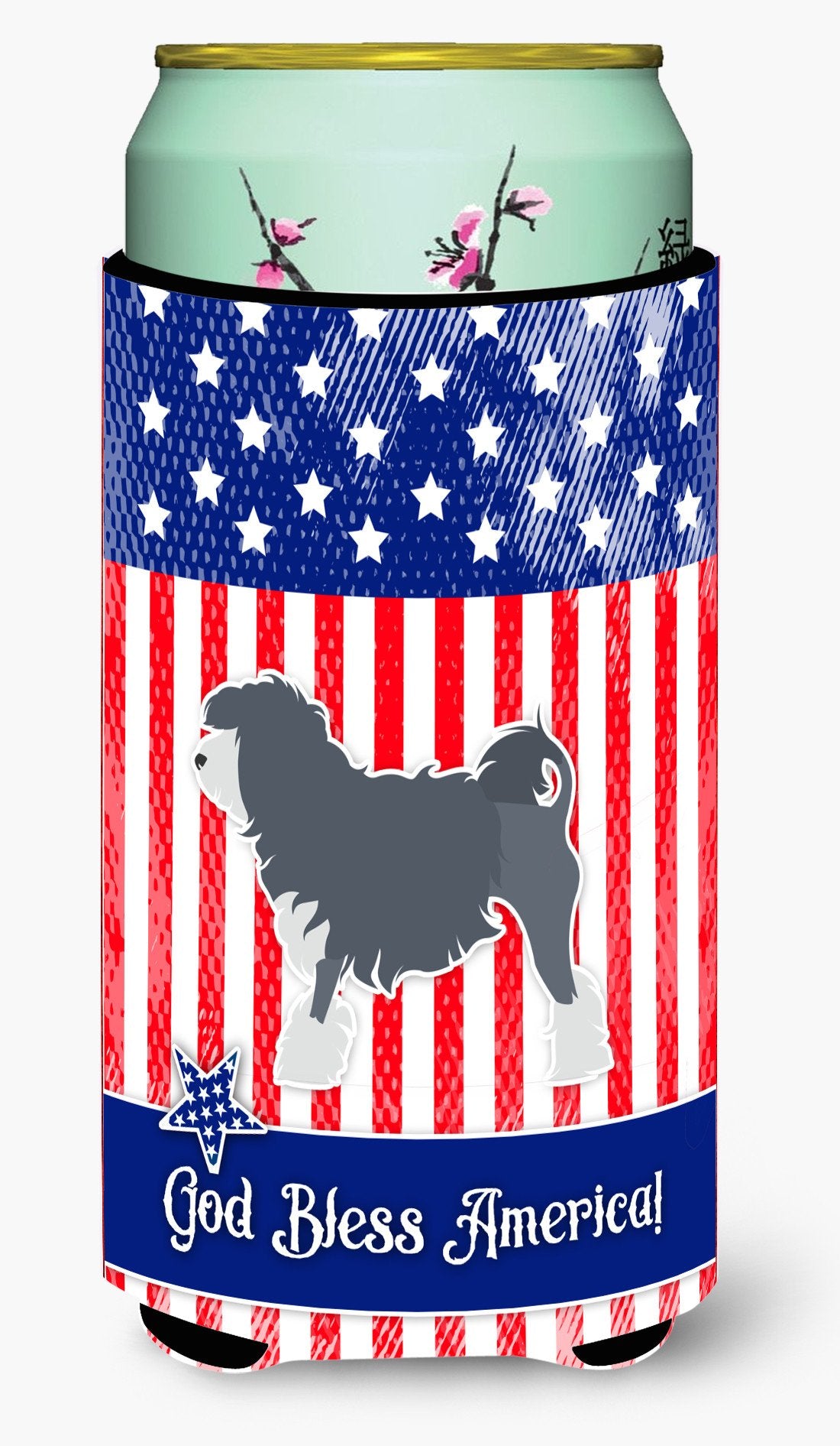 USA Patriotic Lowchen Tall Boy Beverage Insulator Hugger BB3335TBC by Caroline&#39;s Treasures