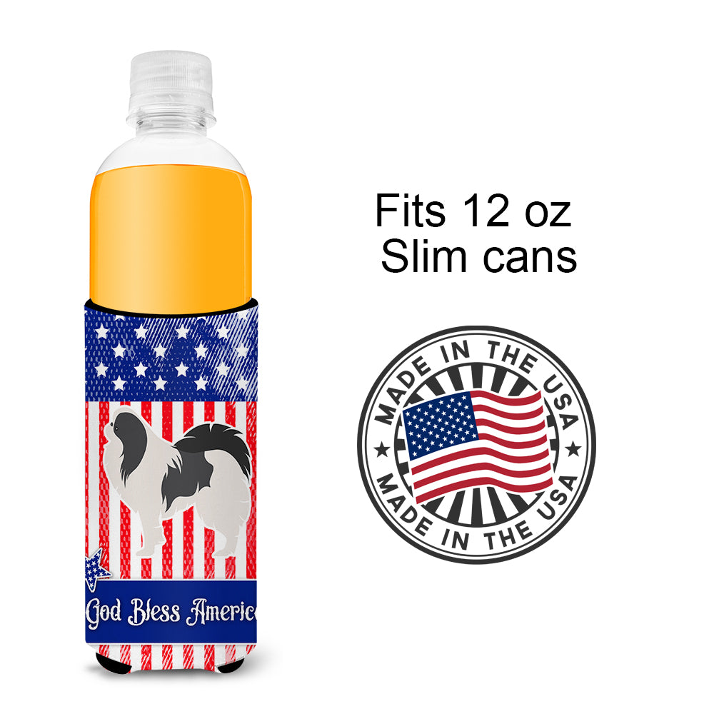 USA Patriotic Japanese Chin  Ultra Hugger for slim cans BB3337MUK