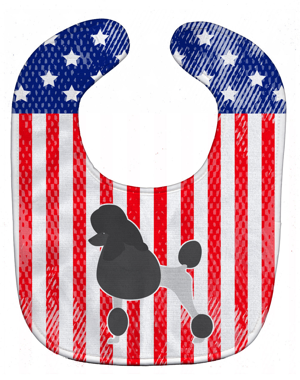 USA Patriotic Poodle Baby Bib BB3339BIB - the-store.com