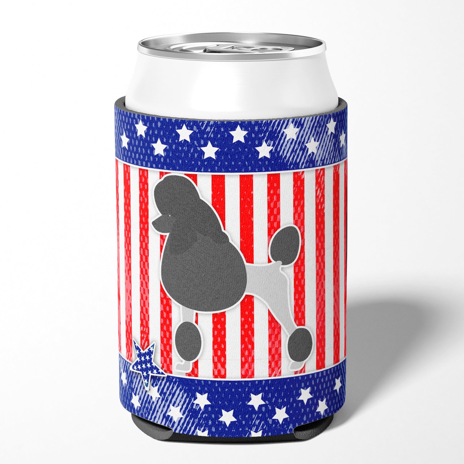 USA Patriotic Poodle Can or Bottle Hugger BB3339CC