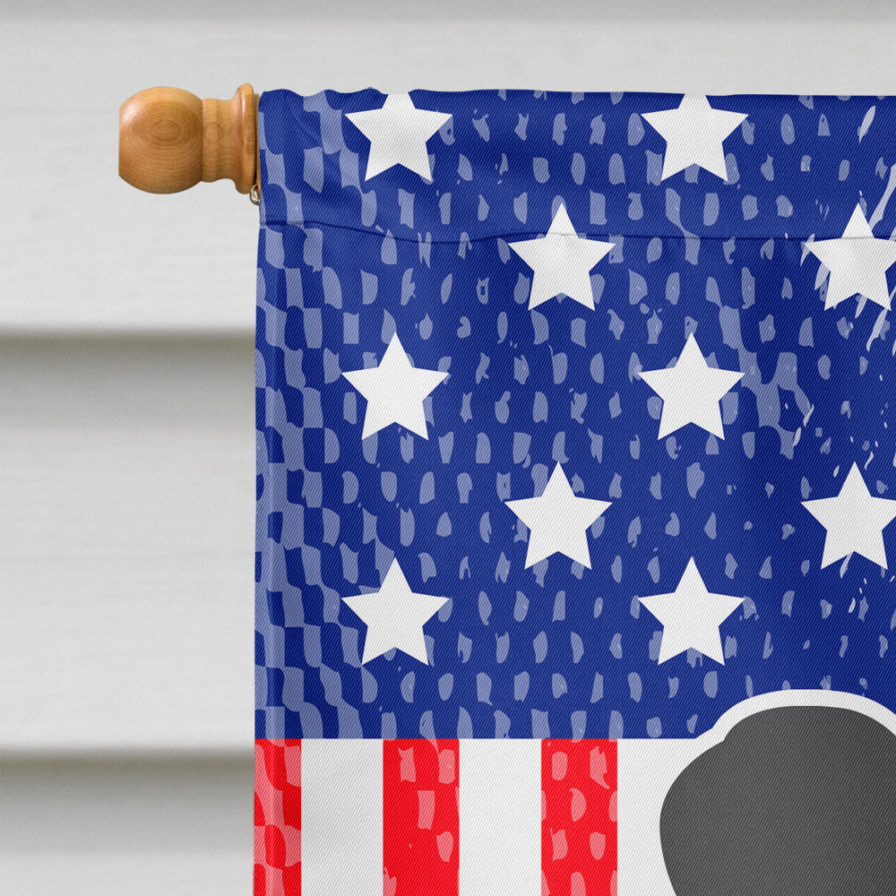 USA Patriotic Poodle Flag Canvas House Size BB3339CHF  the-store.com.