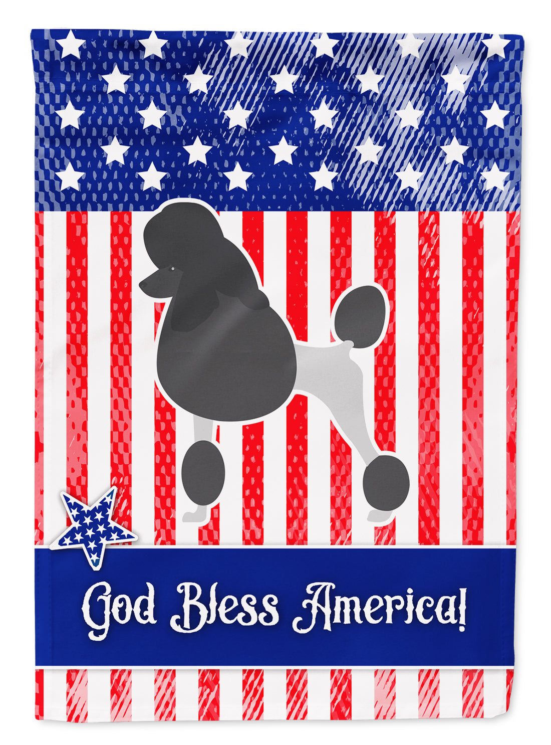 USA Patriotic Poodle Flag Garden Size BB3339GF  the-store.com.