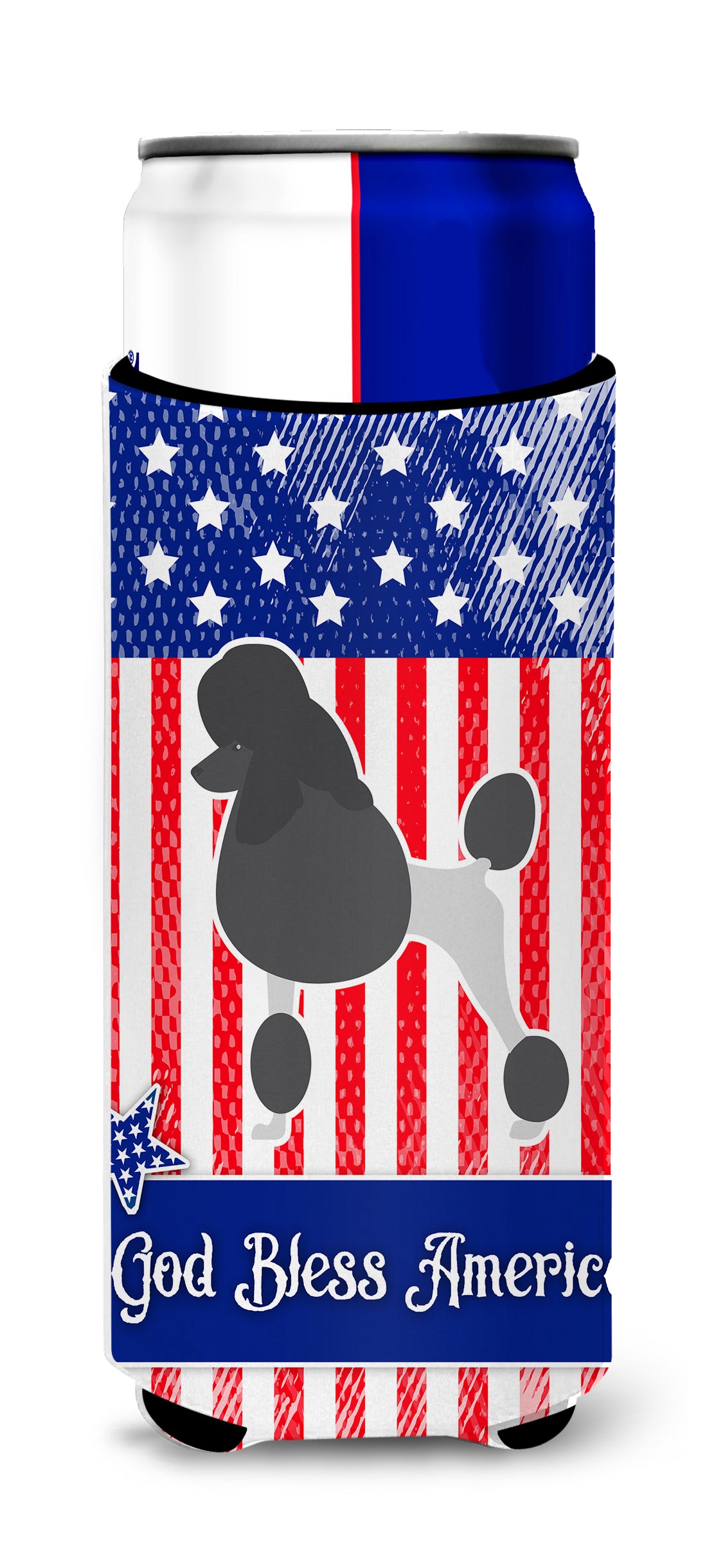 USA Patriotic Poodle  Ultra Hugger for slim cans BB3339MUK  the-store.com.