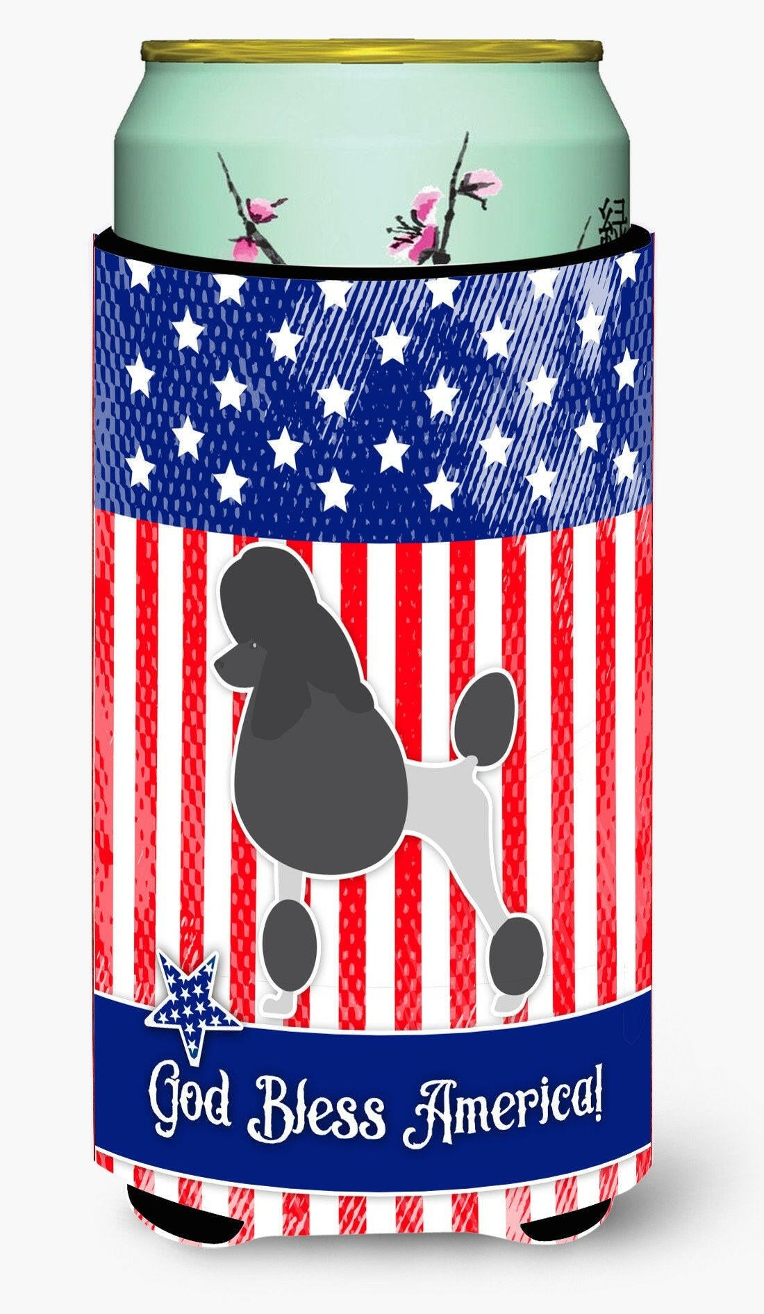 USA Patriotic Poodle Tall Boy Beverage Insulator Hugger BB3339TBC by Caroline&#39;s Treasures