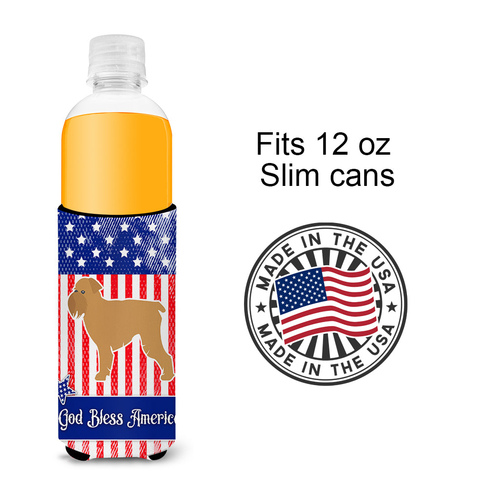 USA Patriotic Brussels Griffon  Ultra Hugger for slim cans BB3340MUK