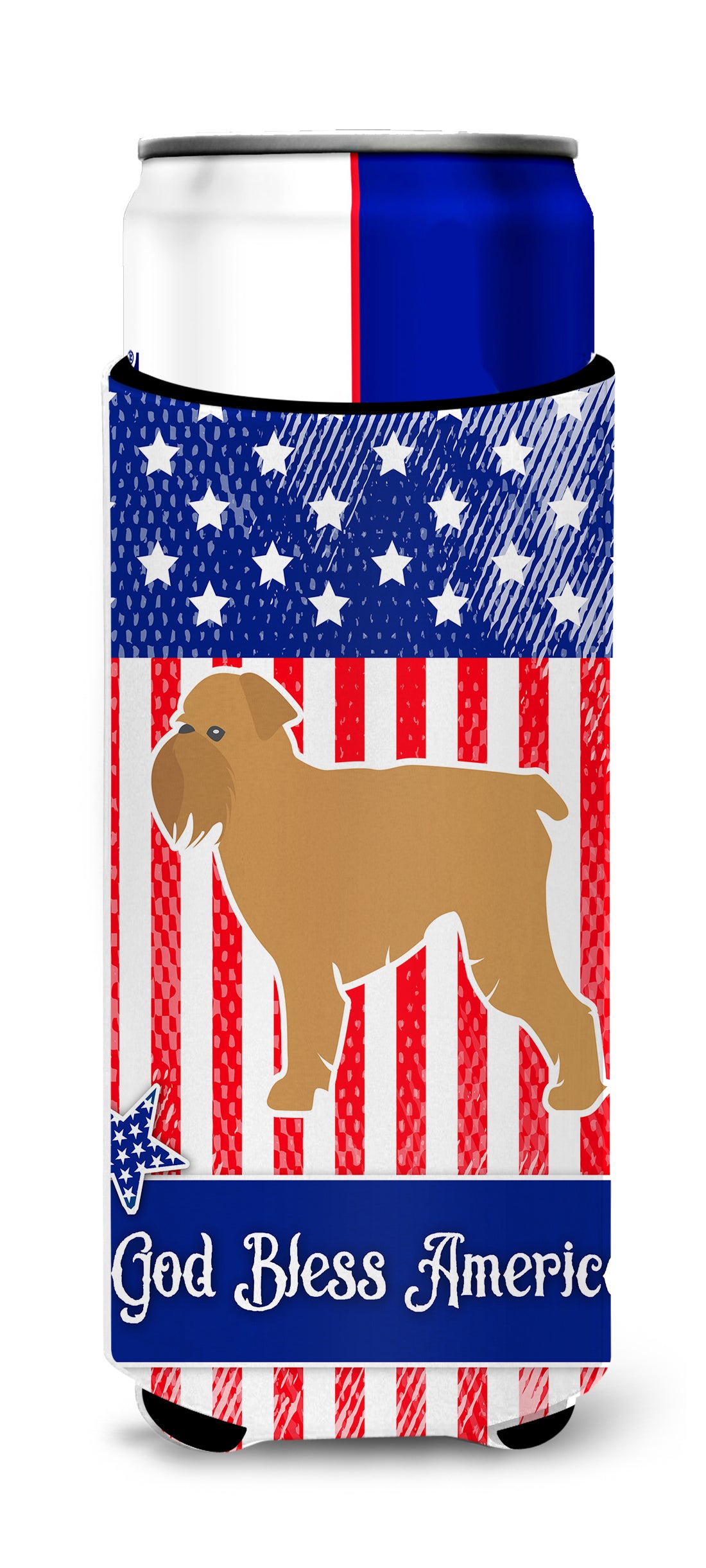 USA Patriotic Brussels Griffon  Ultra Hugger for slim cans BB3340MUK  the-store.com.