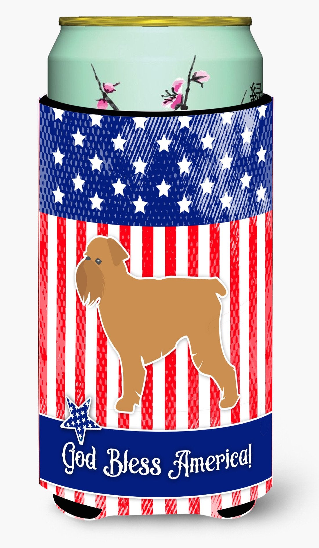 USA Patriotic Brussels Griffon Tall Boy Beverage Insulator Hugger BB3340TBC by Caroline's Treasures