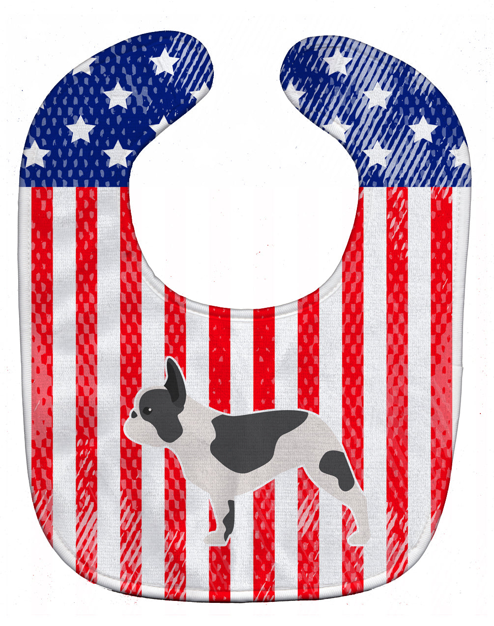 USA Patriotic French Bulldog Baby Bib BB3341BIB - the-store.com