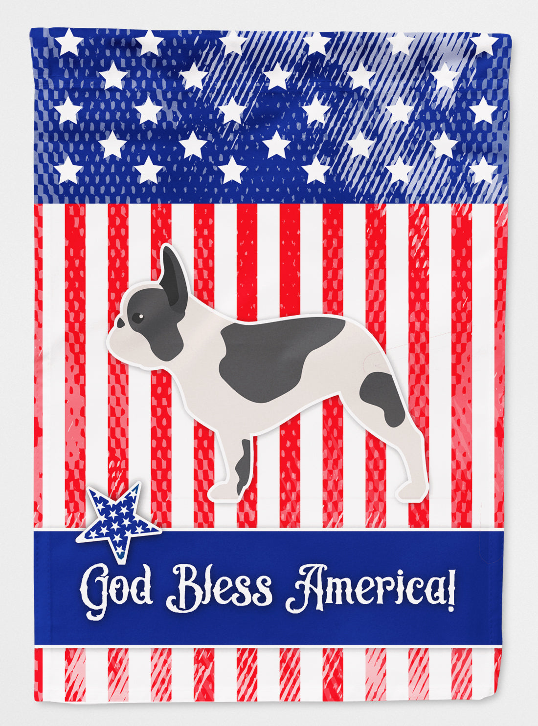 USA Patriotic French Bulldog Flag Canvas House Size BB3341CHF  the-store.com.