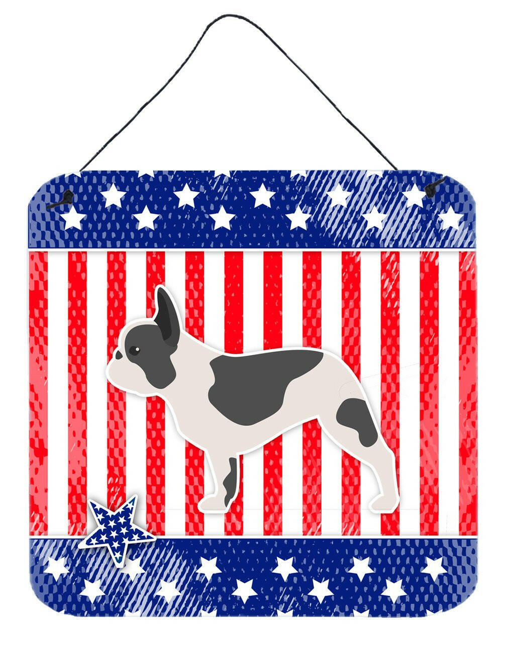 USA Patriotic French Bulldog Wall or Door Hanging Prints BB3341DS66 by Caroline's Treasures