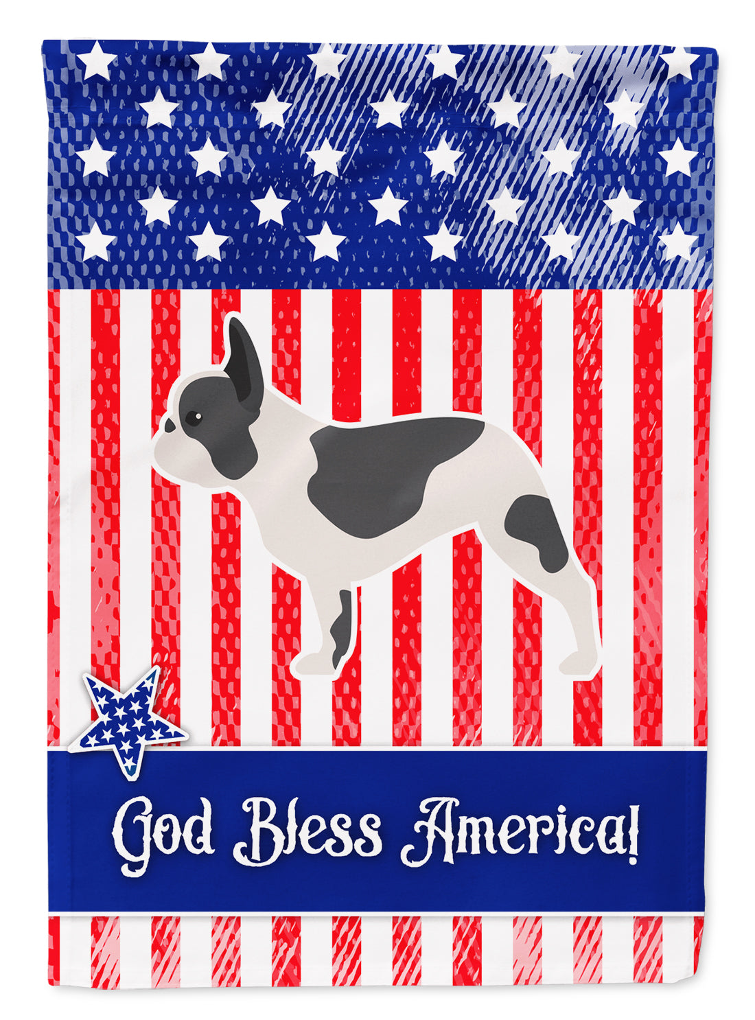 USA Patriotic French Bulldog Flag Garden Size BB3341GF