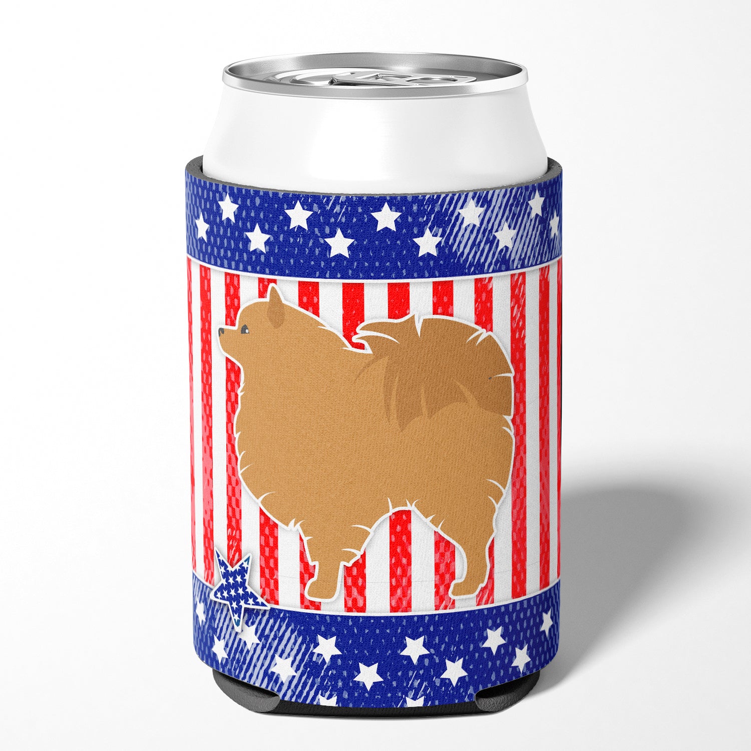 USA Patriotic Pomeranian Can or Bottle Hugger BB3342CC  the-store.com.