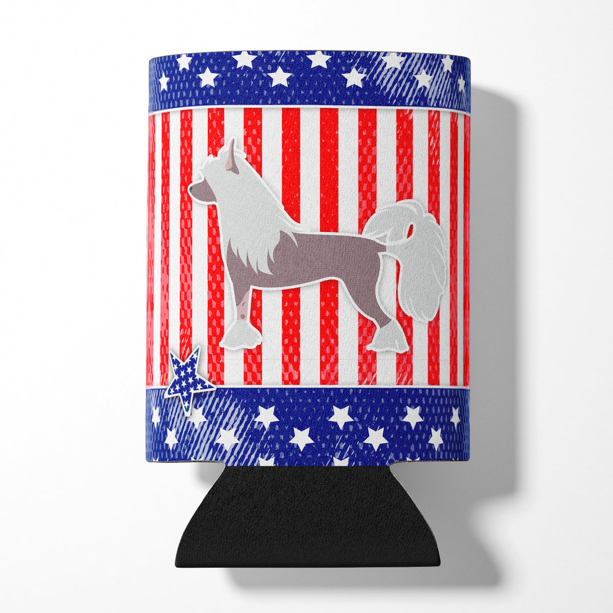 USA Patriotic Chinese Crested Can or Bottle Hugger BB3343CC  the-store.com.