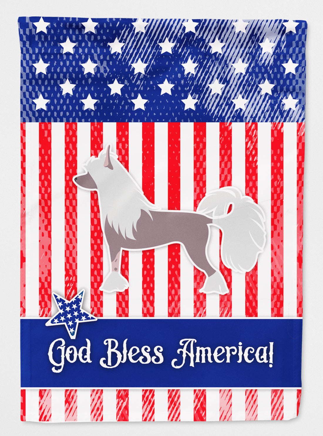 USA Patriotic Chinese Crested Flag Canvas House Size BB3343CHF  the-store.com.