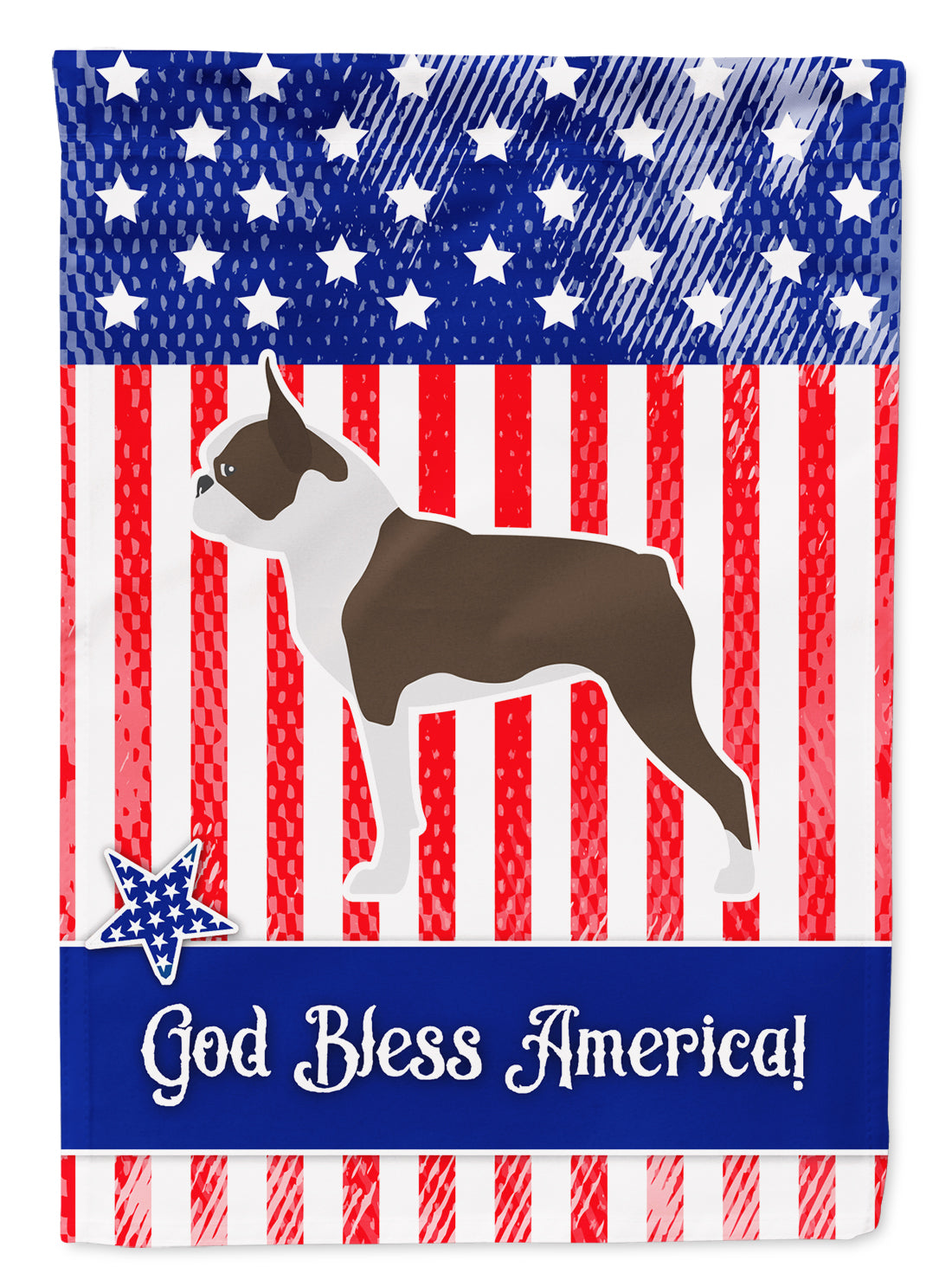 USA Patriotic Boston Terrier Flag Garden Size BB3344GF
