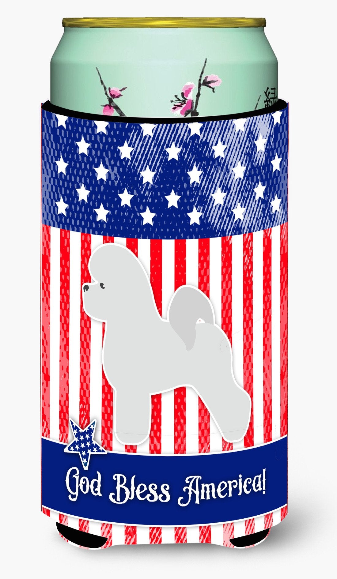 USA Patriotic Bichon Frise Tall Boy Beverage Insulator Hugger BB3345TBC by Caroline&#39;s Treasures