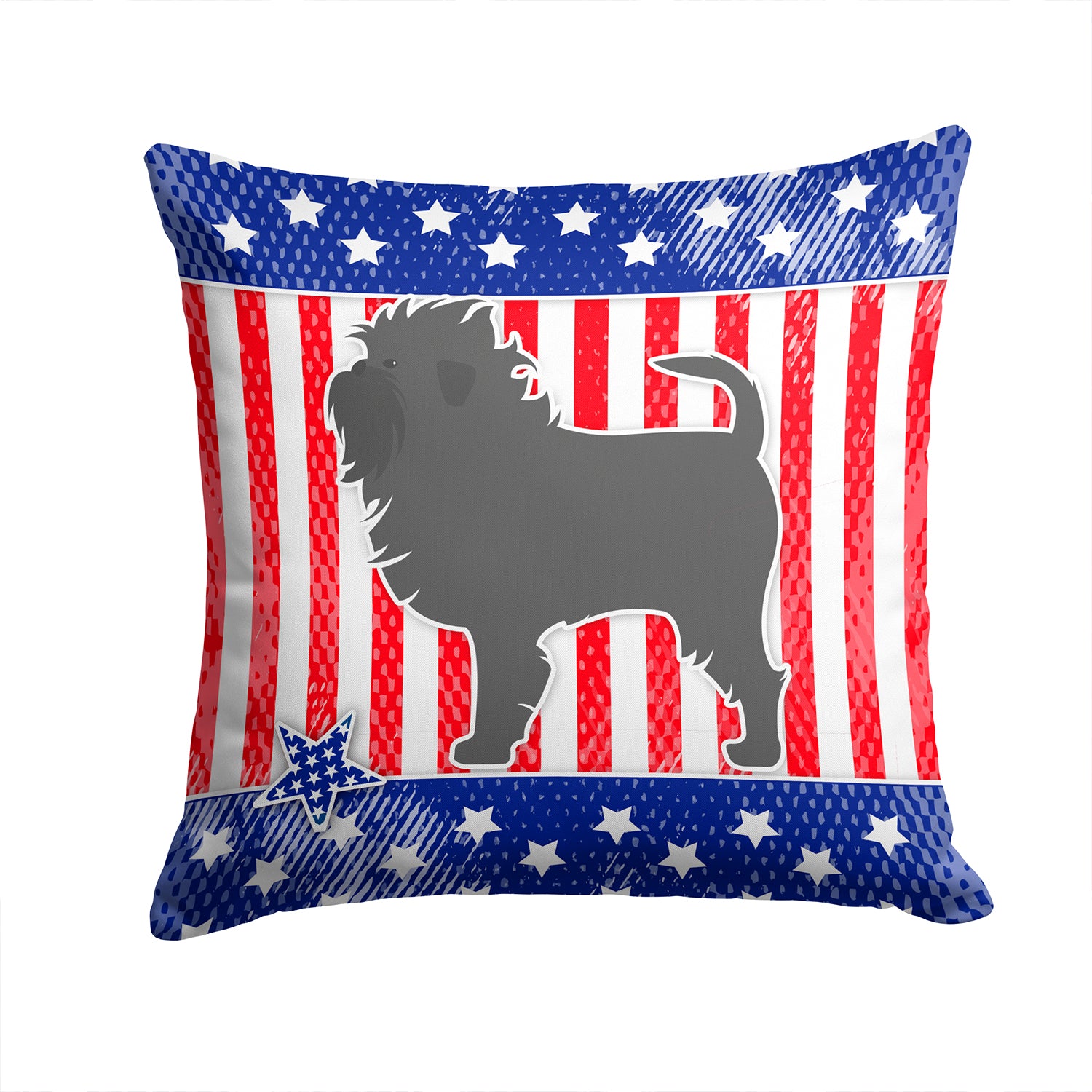 USA Patriotic Affenpinscher Fabric Decorative Pillow BB3348PW1414 - the-store.com