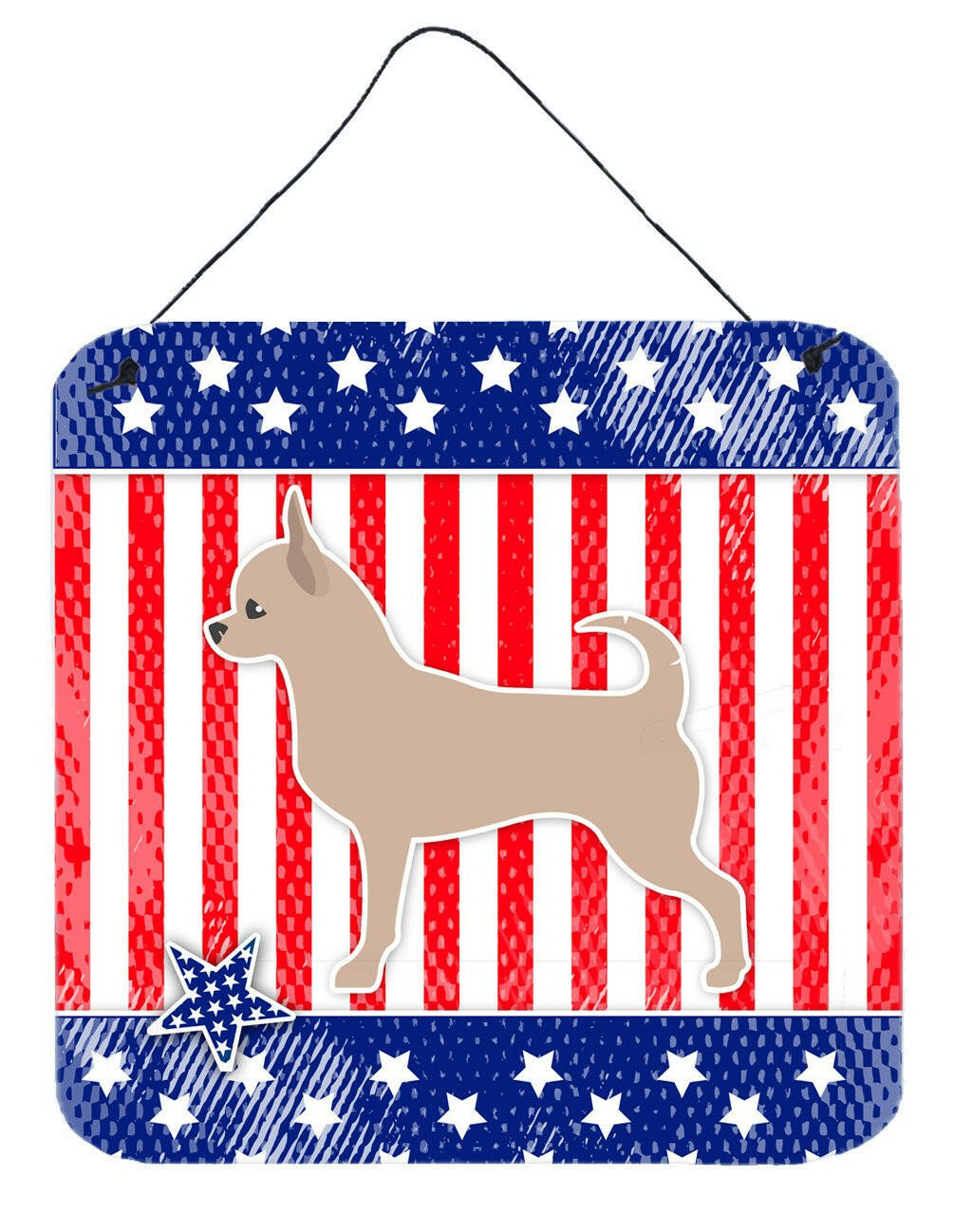 USA Patriotic Chihuahua Wall or Door Hanging Prints BB3350DS66 by Caroline's Treasures