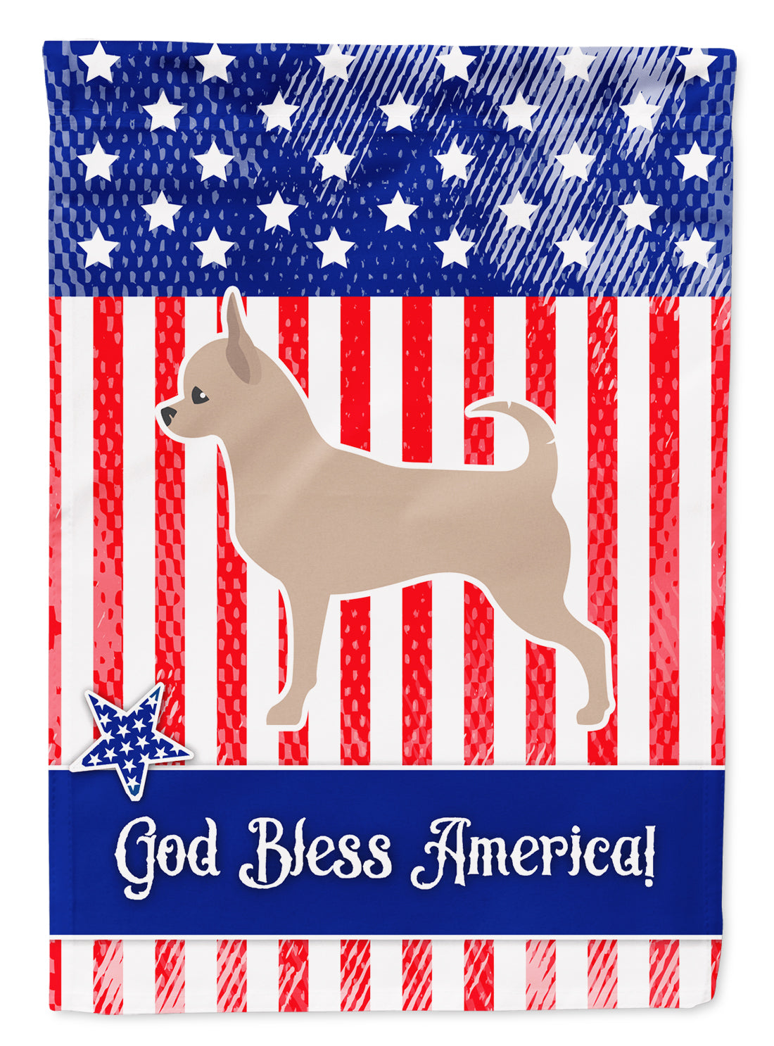 USA Patriotic Chihuahua Flag Garden Size BB3350GF