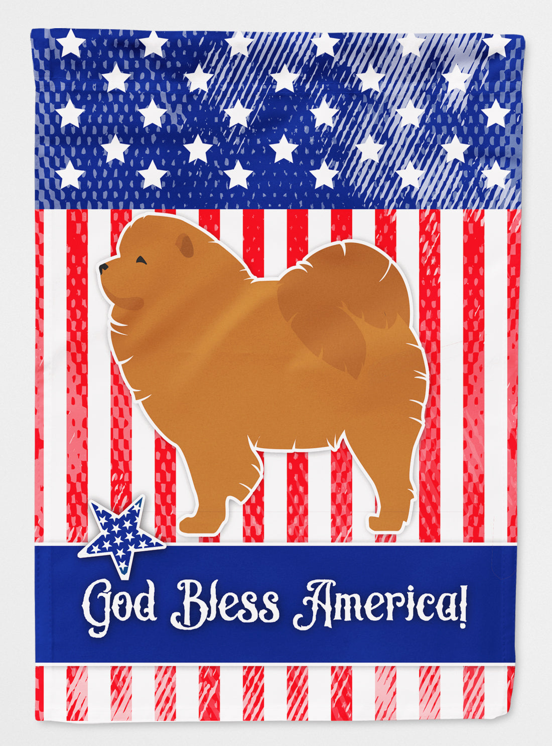 USA Patriotic Chow Chow Flag Canvas House Size BB3351CHF  the-store.com.