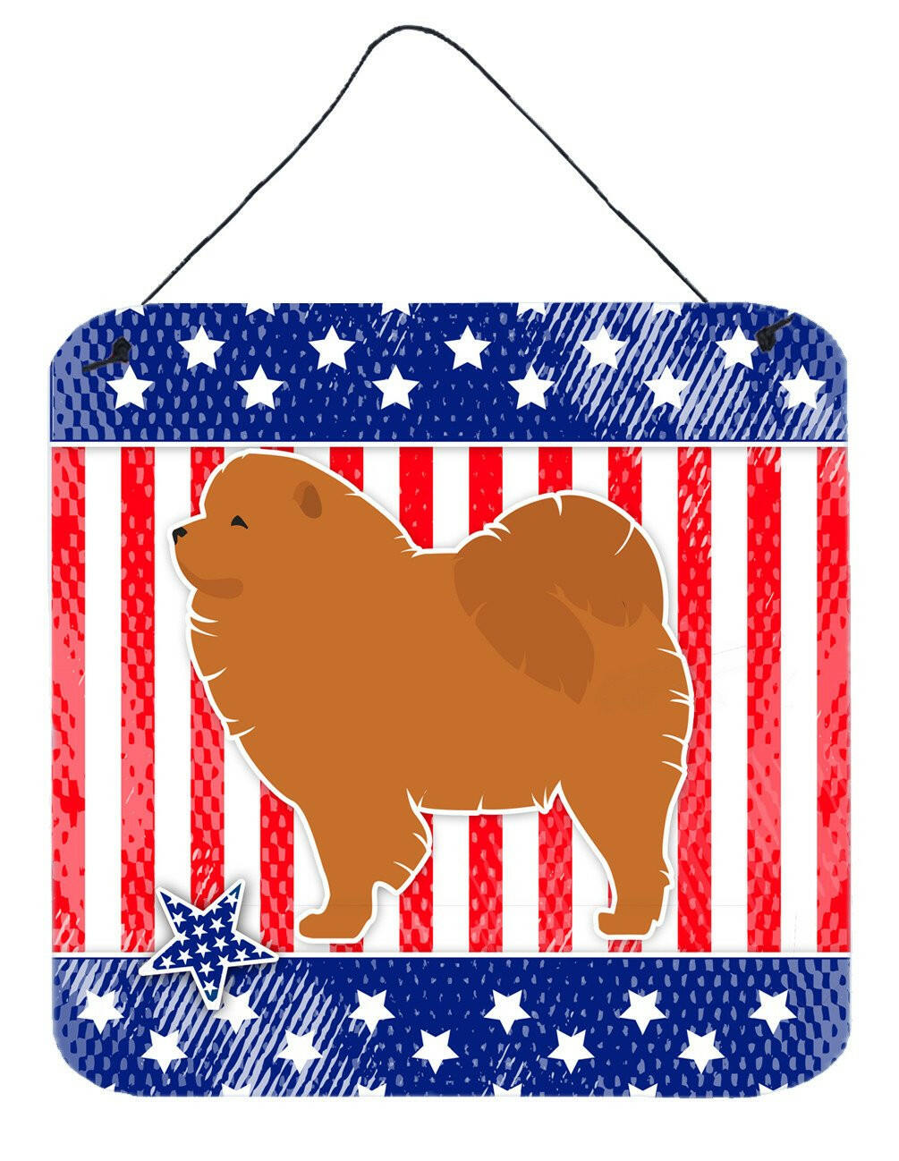 USA Patriotic Chow Chow Wall or Door Hanging Prints BB3351DS66 by Caroline&#39;s Treasures