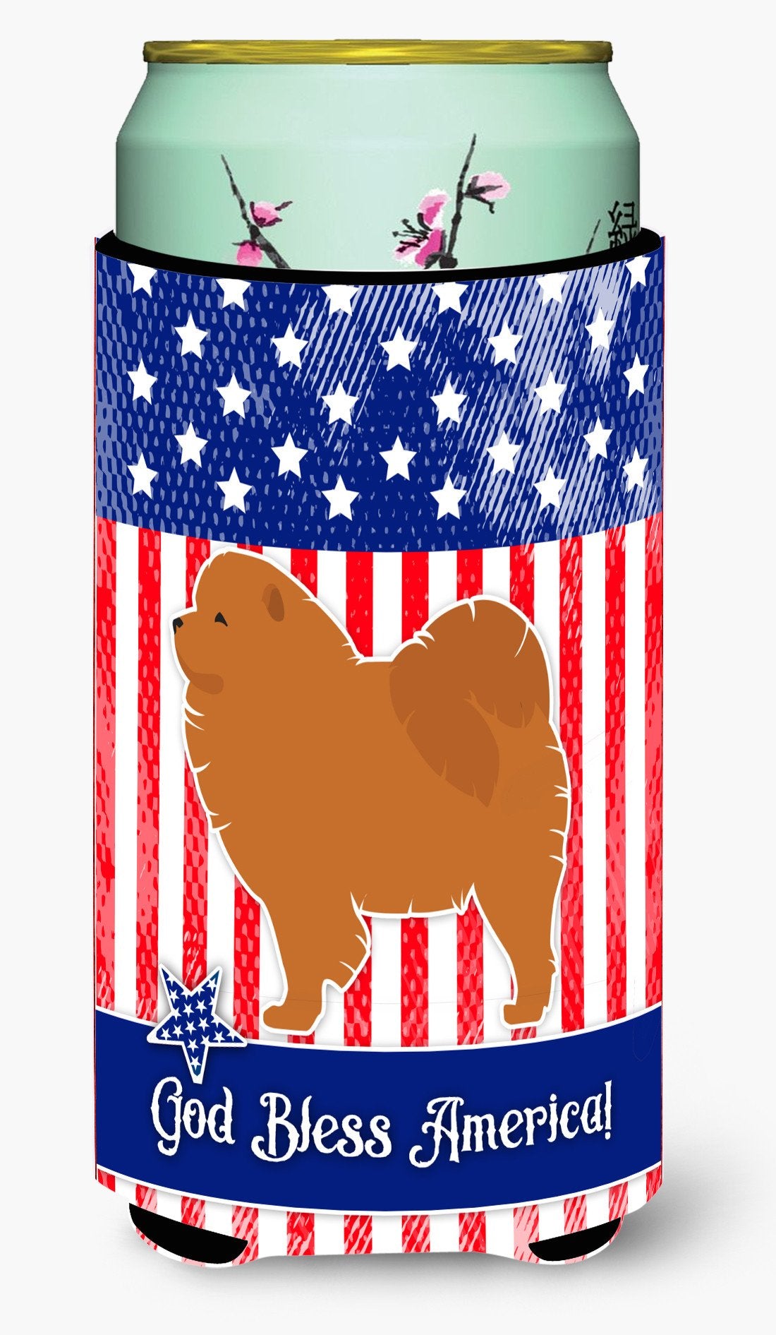 USA Patriotic Chow Chow Tall Boy Beverage Insulator Hugger BB3351TBC by Caroline&#39;s Treasures