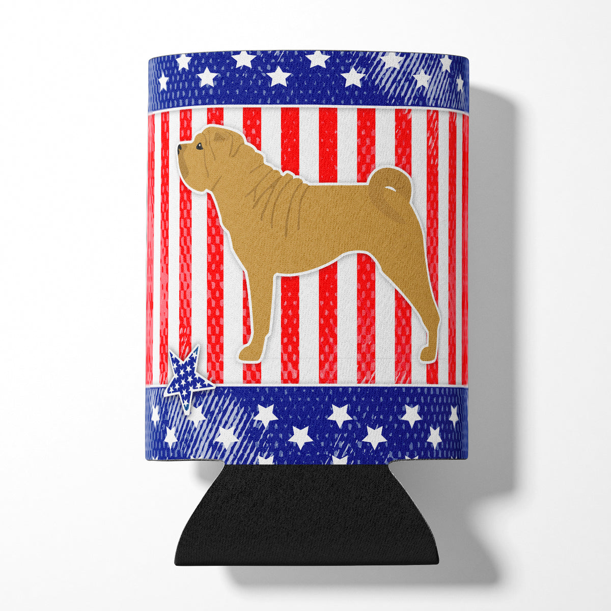 USA Patriotic Shar Pei Can or Bottle Hugger BB3352CC  the-store.com.