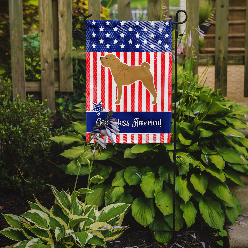 USA Patriotic Shar Pei Flag Garden Size BB3352GF  the-store.com.