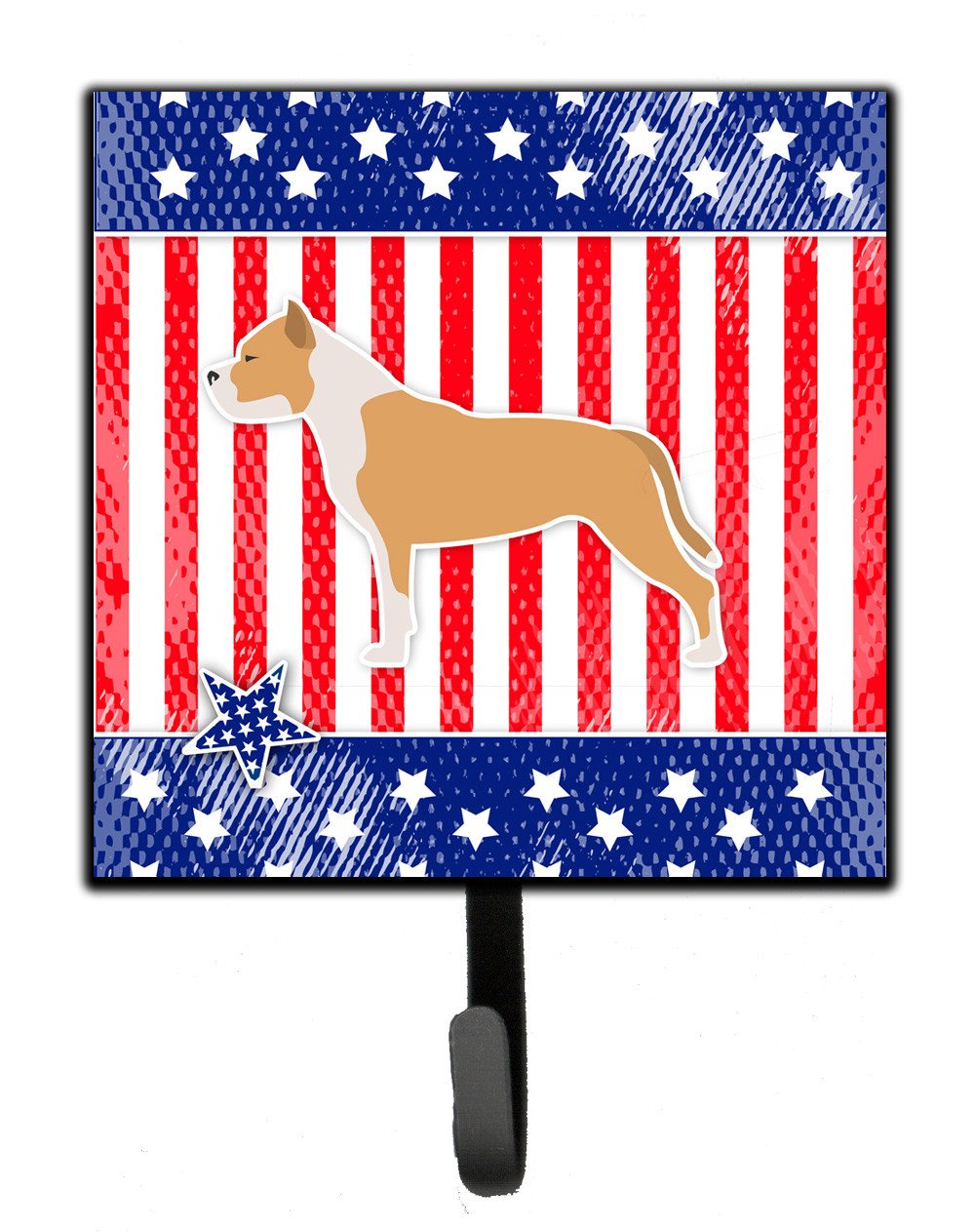 USA Patriotic Staffordshire Bull Terrier Leash or Key Holder BB3354SH4 by Caroline&#39;s Treasures