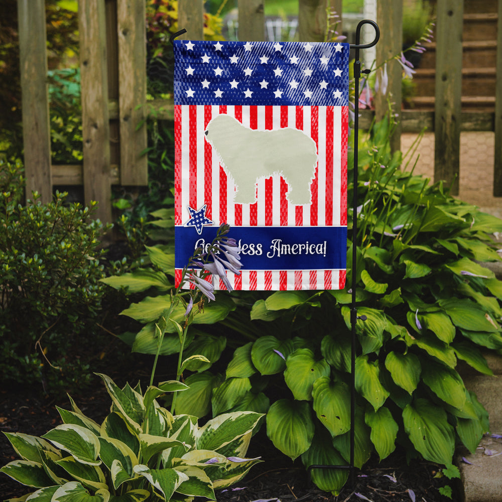 USA Patriotic Komondor Flag Garden Size BB3355GF  the-store.com.