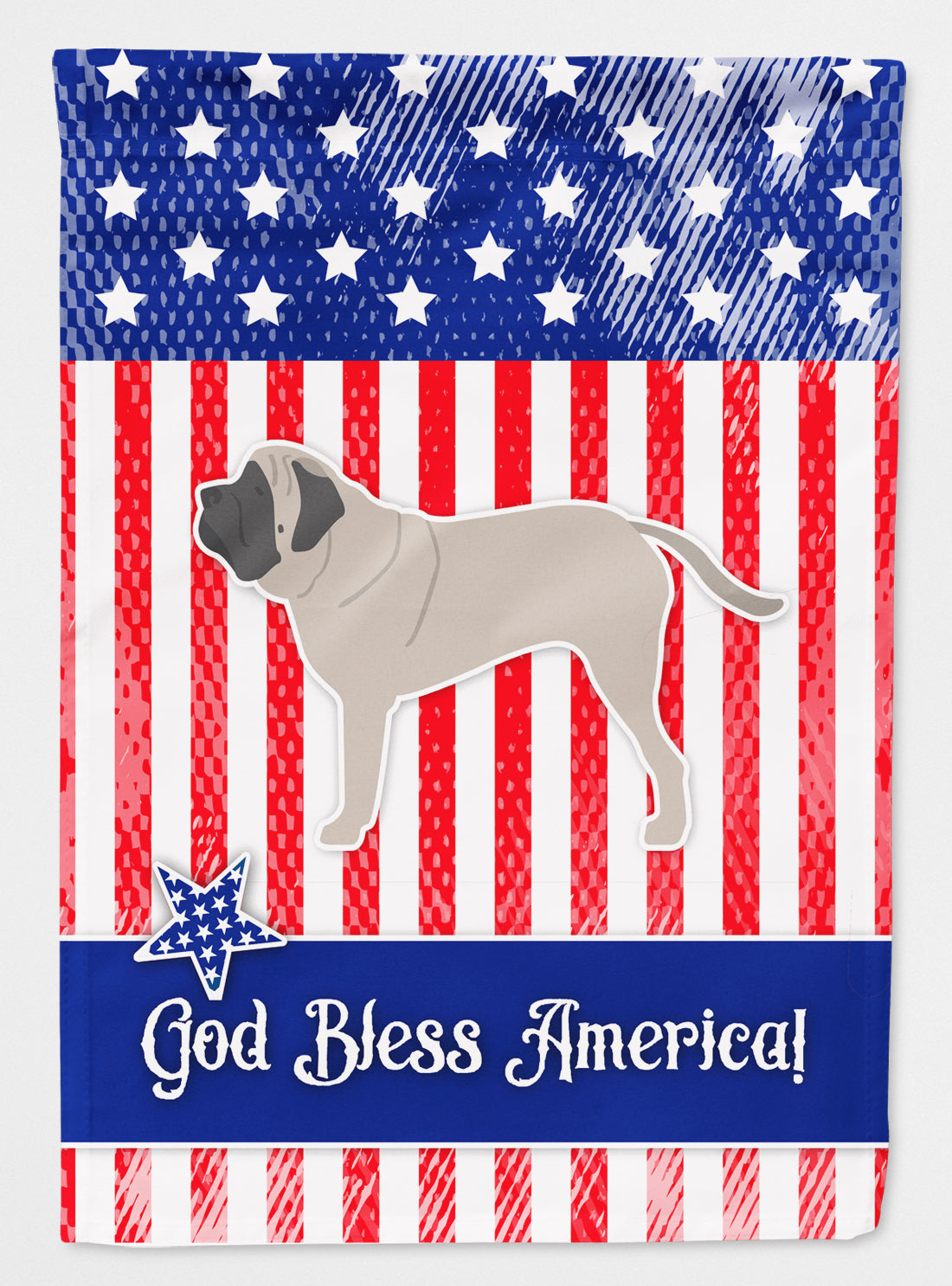 USA Patriotic English Mastiff Flag Canvas House Size BB3356CHF  the-store.com.