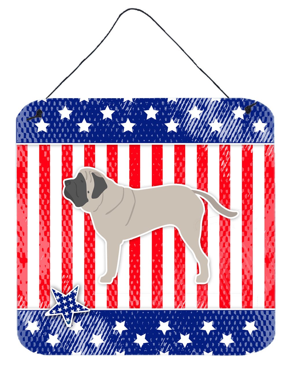 USA Patriotic English Mastiff Wall or Door Hanging Prints BB3356DS66 by Caroline&#39;s Treasures