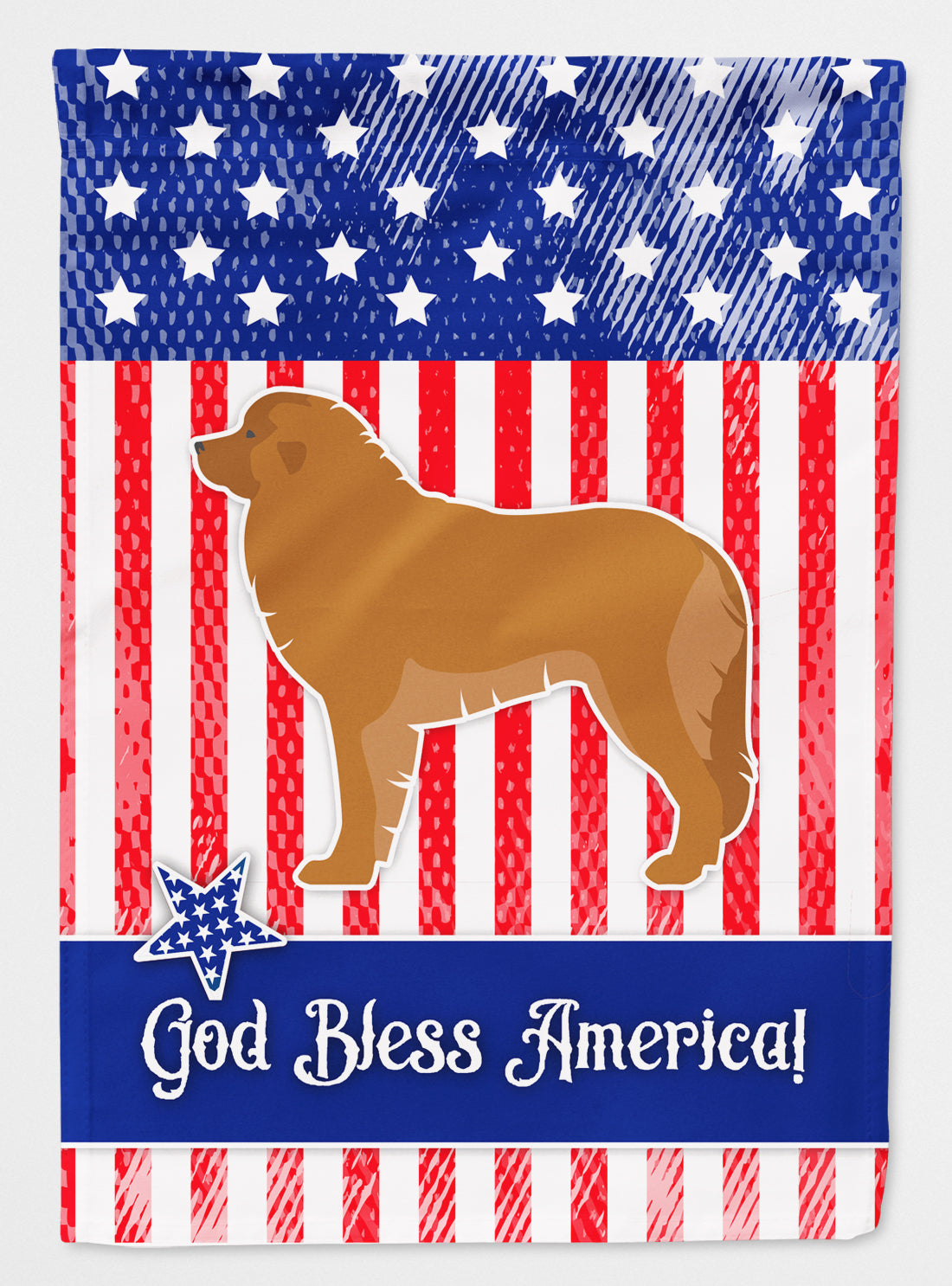 USA Patriotic Leonberger Flag Canvas House Size BB3358CHF
