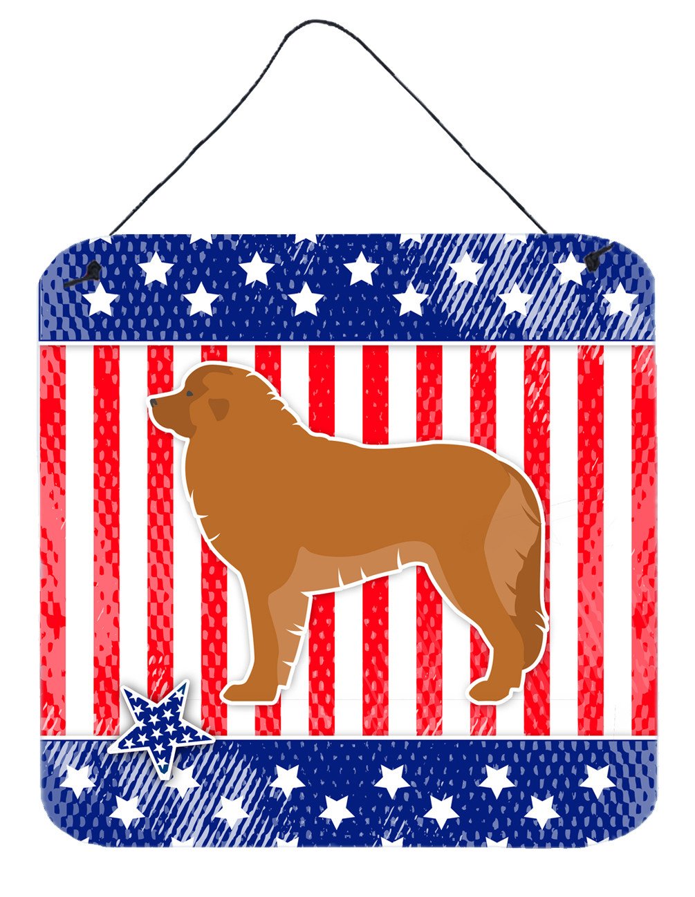 USA Patriotic Leonberger Wall or Door Hanging Prints BB3358DS66 by Caroline&#39;s Treasures