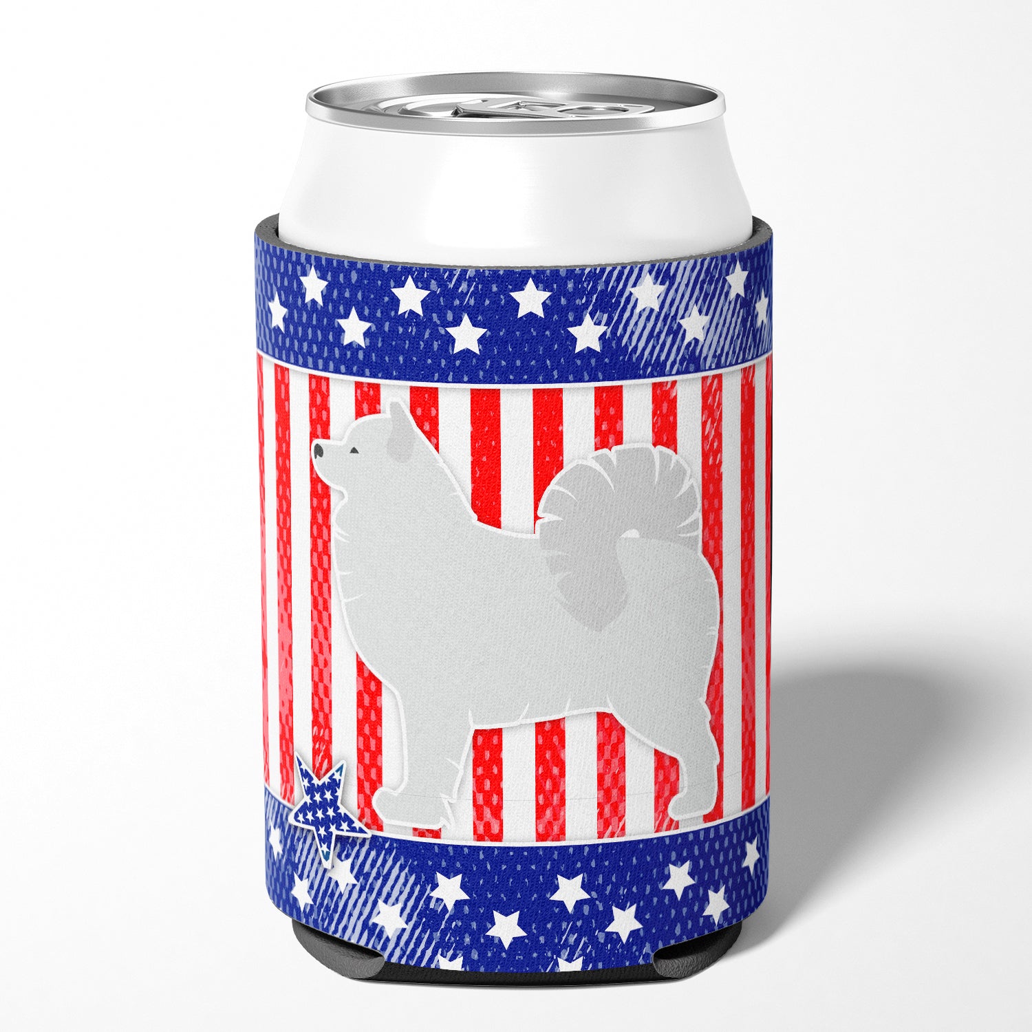 USA Patriotic Samoyed Can or Bottle Hugger BB3359CC  the-store.com.