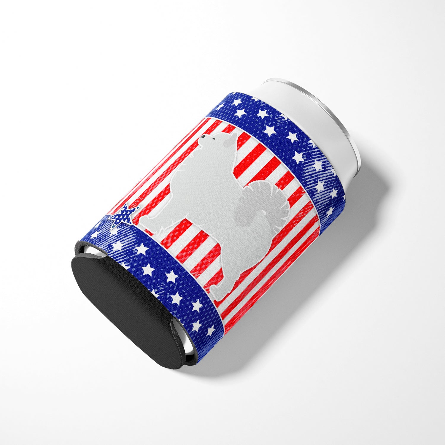 USA Patriotic Samoyed Can or Bottle Hugger BB3359CC