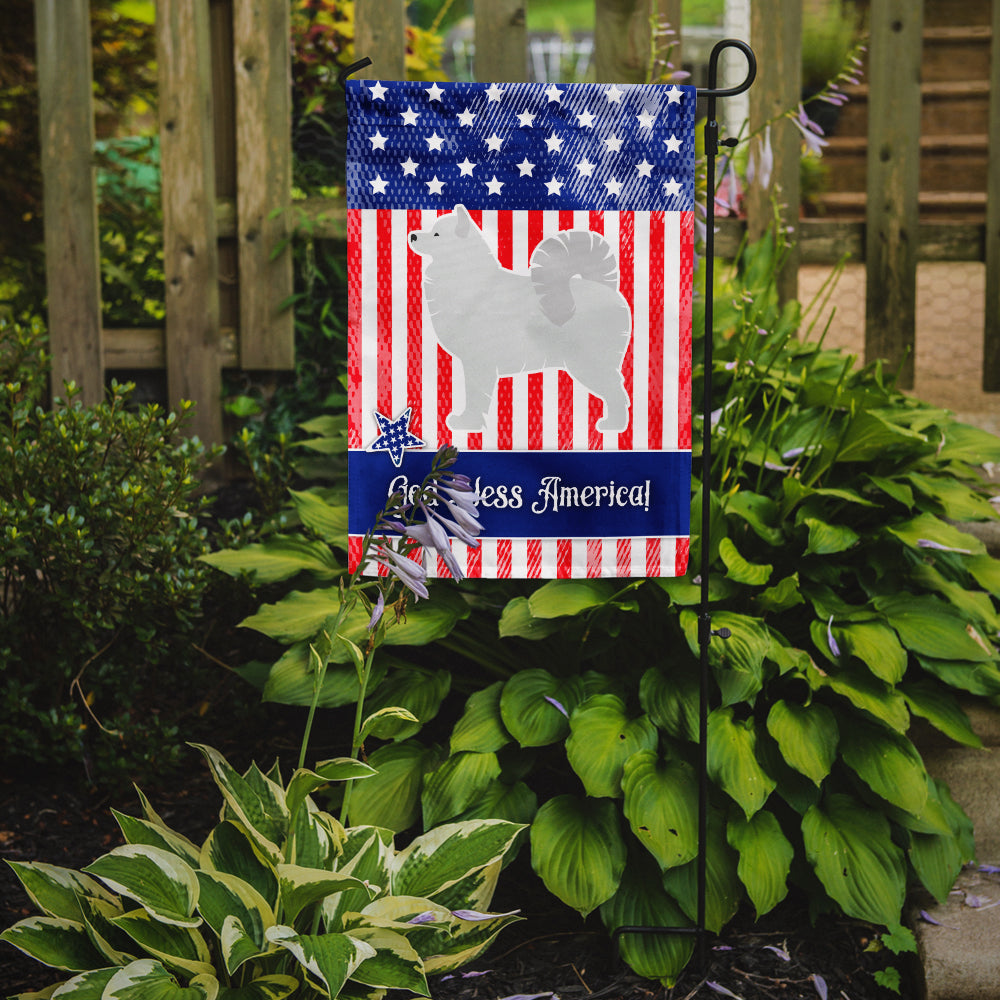 USA Patriotic Samoyed Flag Garden Size BB3359GF