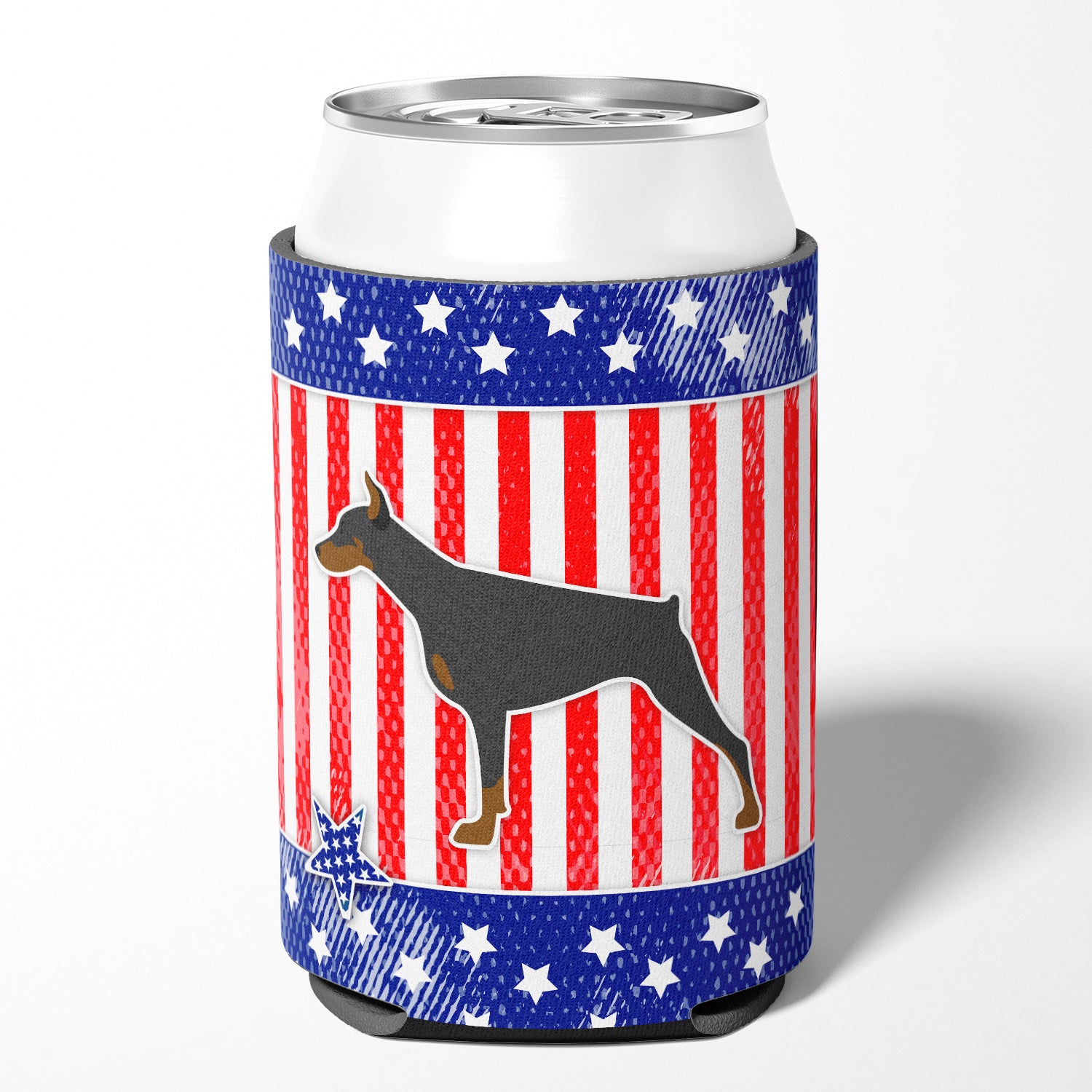 USA Patriotic Doberman Pinscher Can ou Bottle Hugger BB3360CC