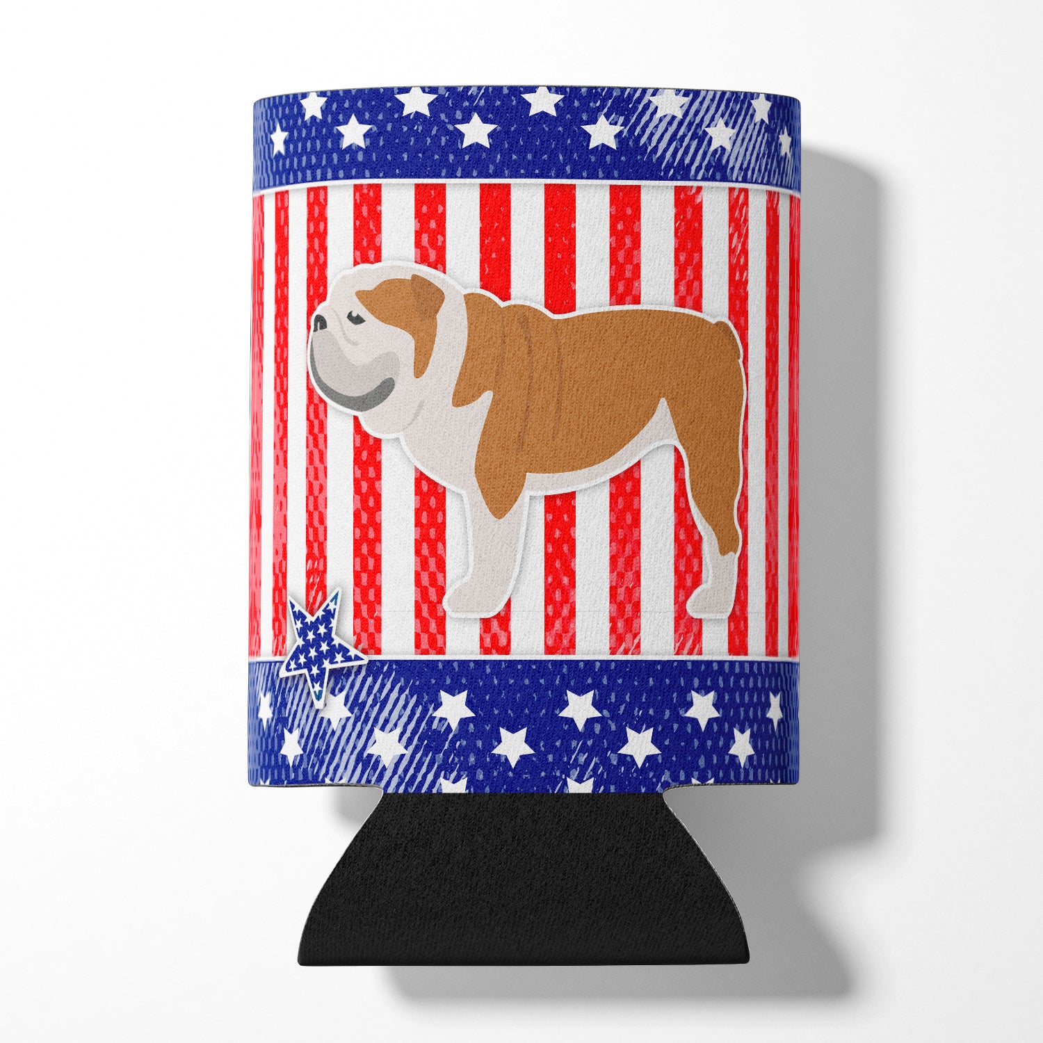 USA Patriotic English Bulldog Can or Bottle Hugger BB3362CC