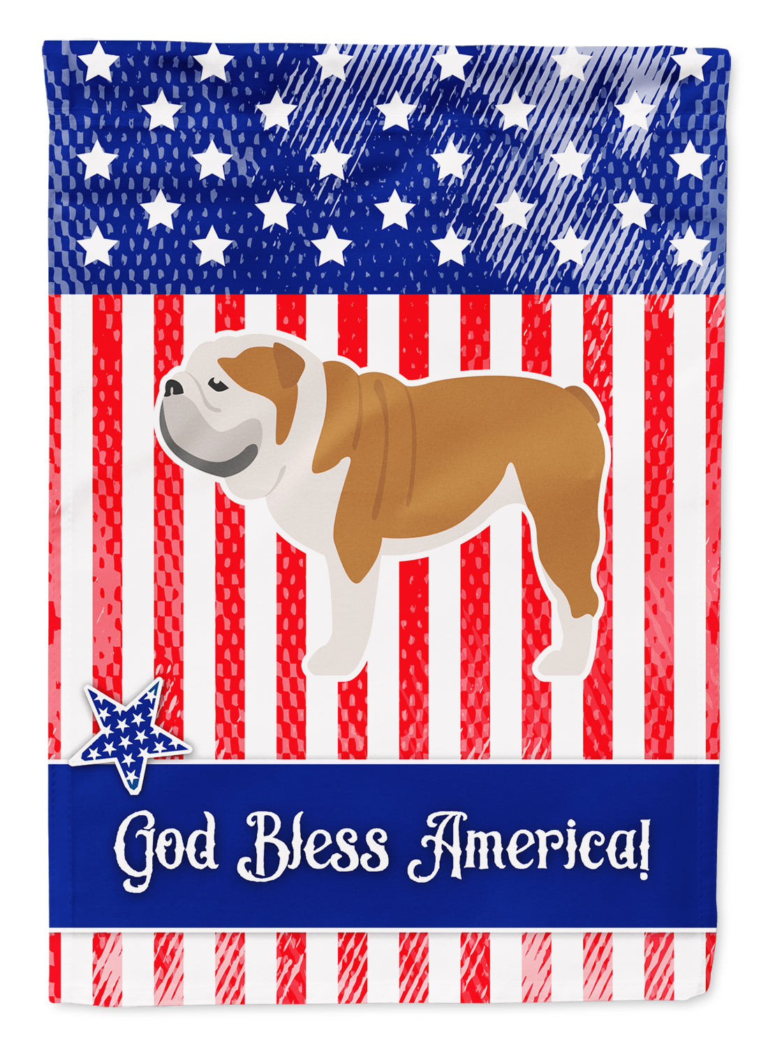 USA Patriotic English Bulldog Flag Garden Size BB3362GF  the-store.com.