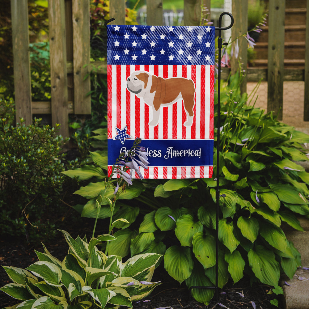 USA Patriotic English Bulldog Flag Garden Size BB3362GF