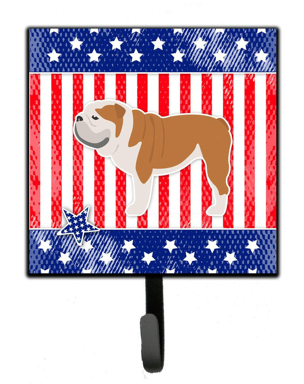 USA Patriotic English Bulldog Leash or Key Holder BB3362SH4 by Caroline's Treasures