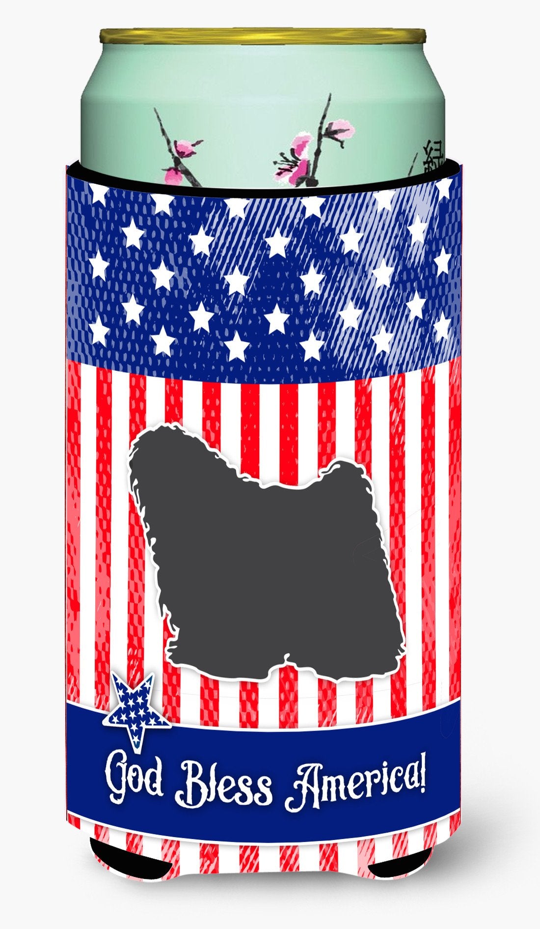 USA Patriotic Puli Tall Boy Beverage Insulator Hugger BB3363TBC by Caroline&#39;s Treasures