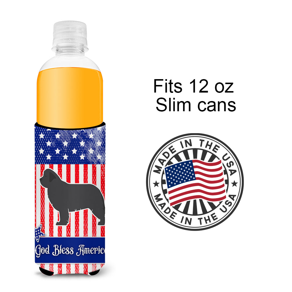 USA Patriotic Newfoundland  Ultra Hugger for slim cans BB3364MUK