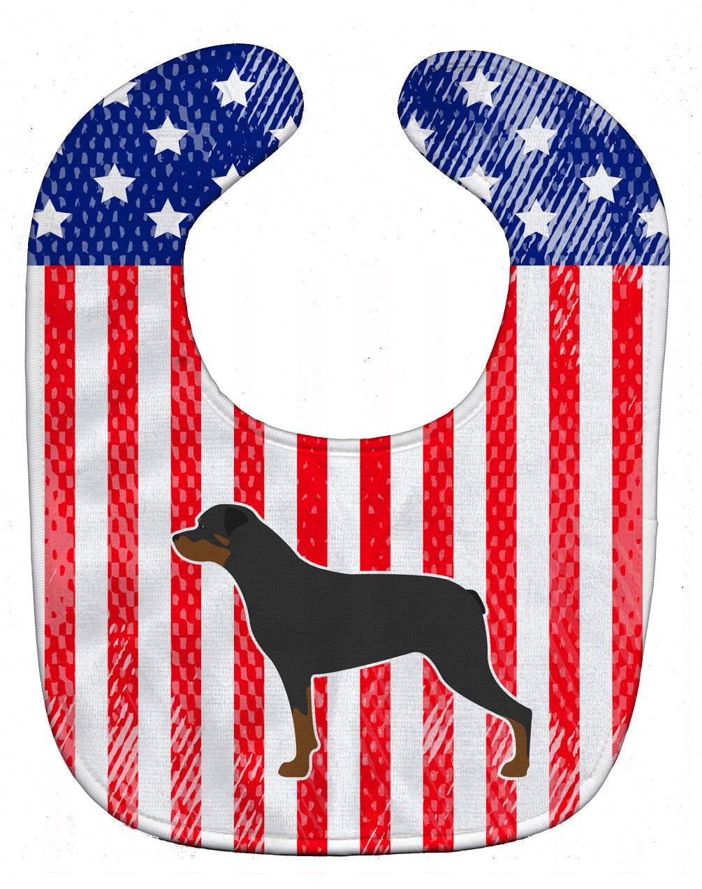 USA Patriotic Rottweiler Baby Bib BB3366BIB - the-store.com