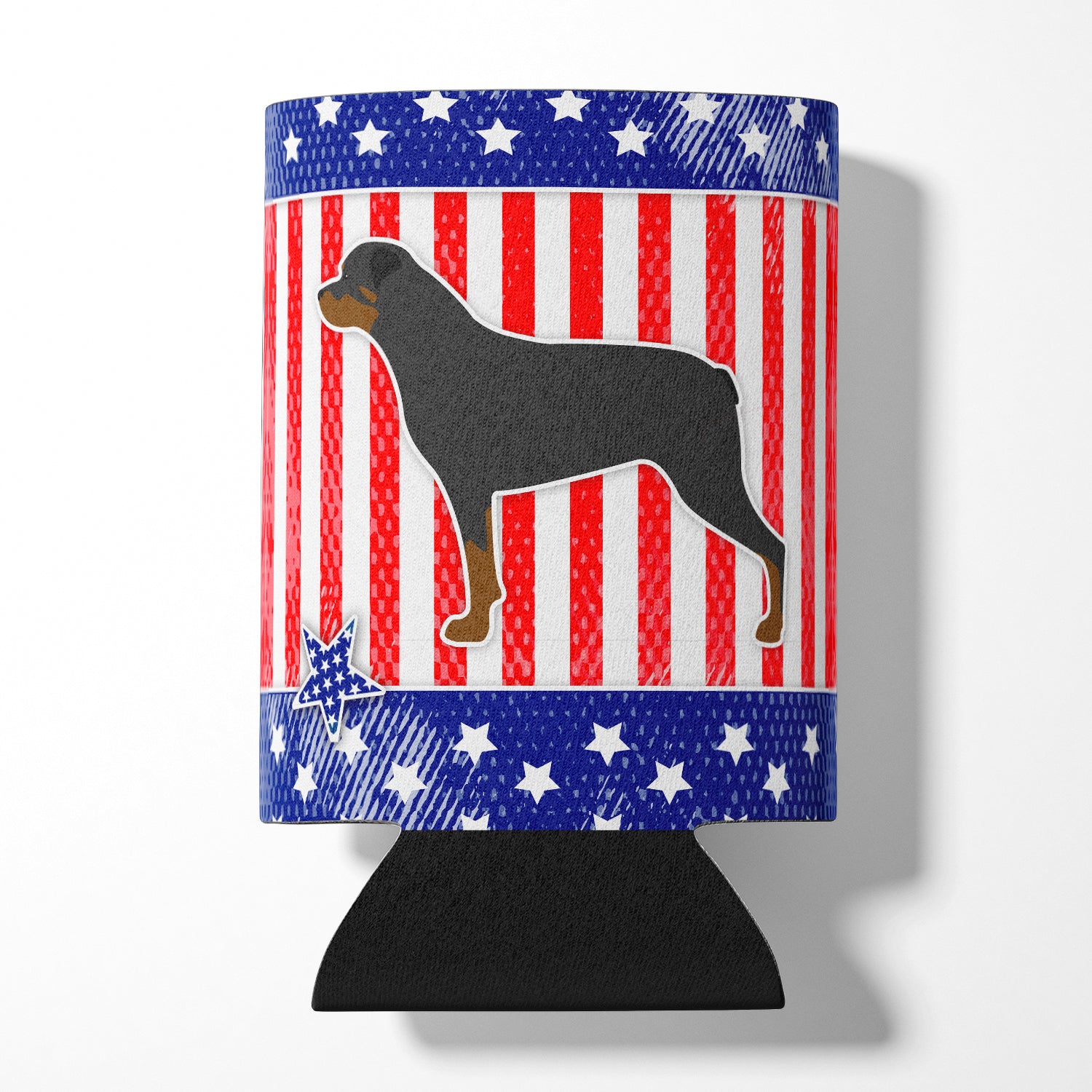 USA Patriotic Rottweiler Can or Bottle Hugger BB3366CC