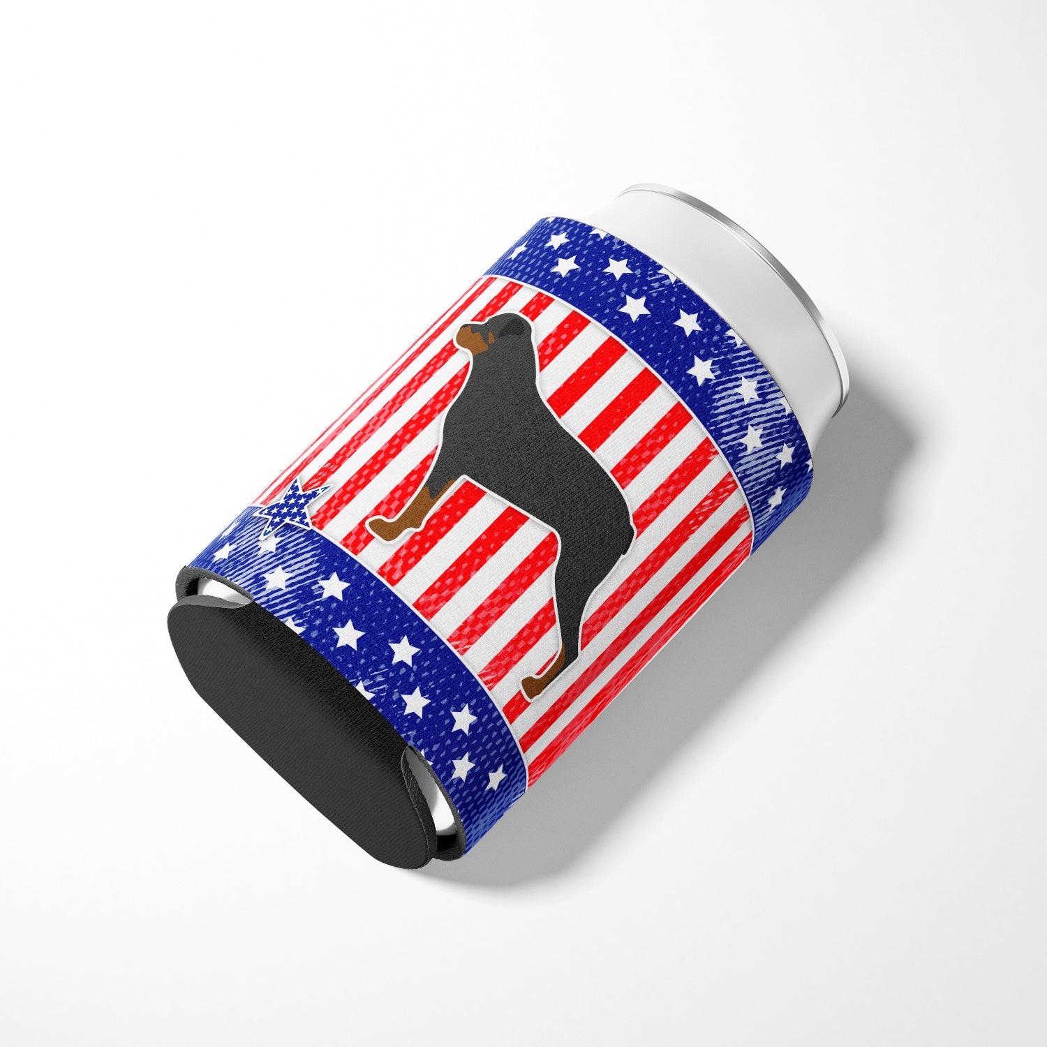 USA Patriotic Rottweiler Can or Bottle Hugger BB3366CC  the-store.com.