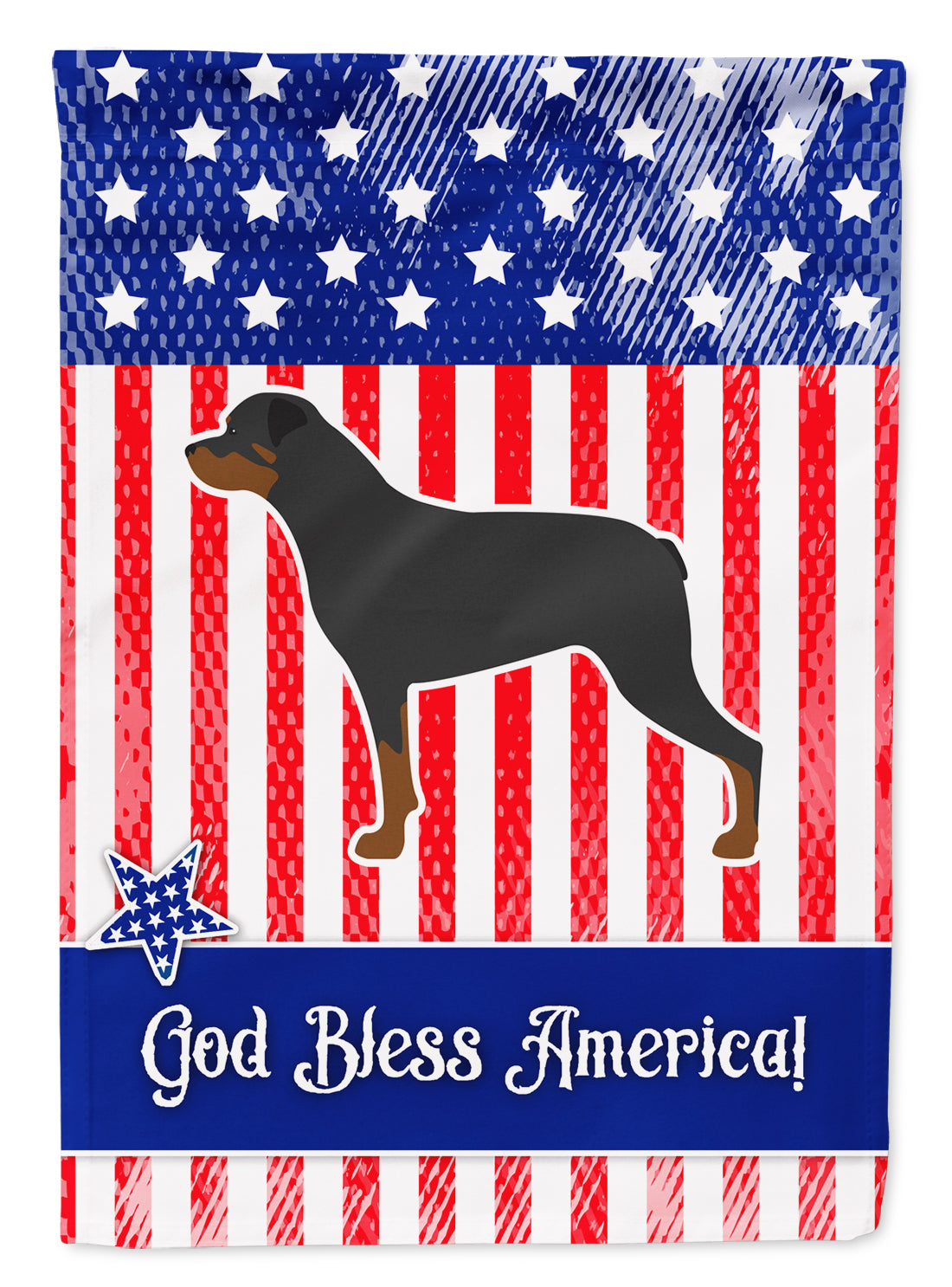 USA Patriotic Rottweiler Flag Garden Size BB3366GF  the-store.com.