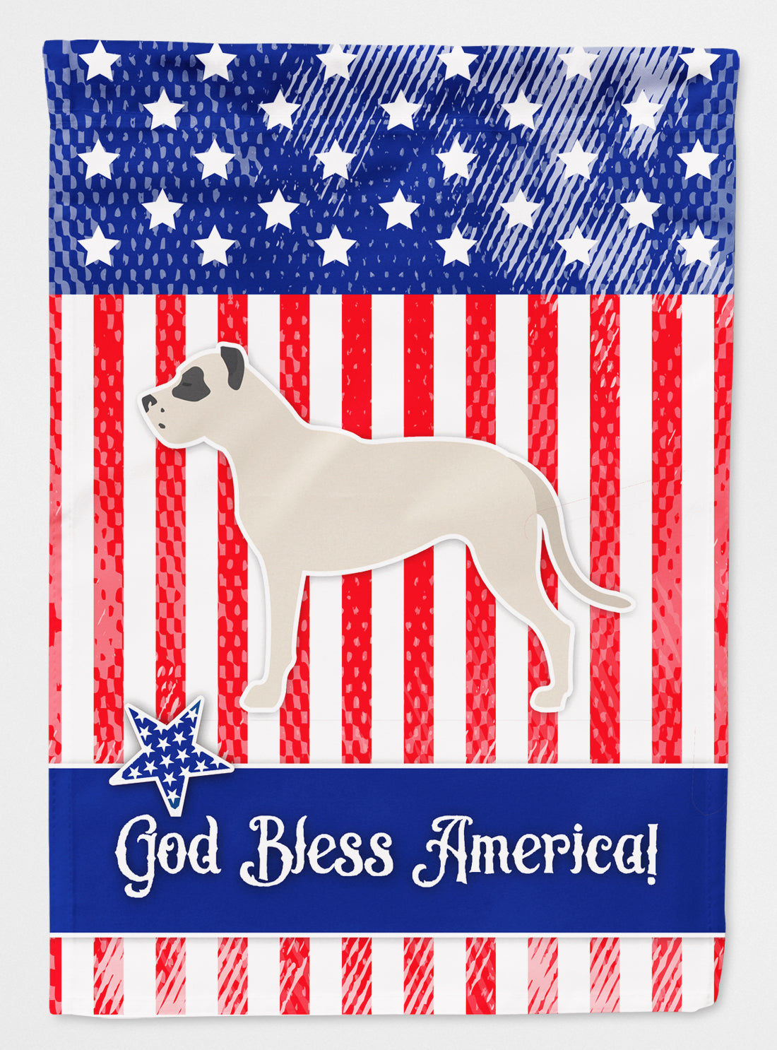 USA Patriotic Dogo Argentino Flag Canvas House Size BB3367CHF  the-store.com.